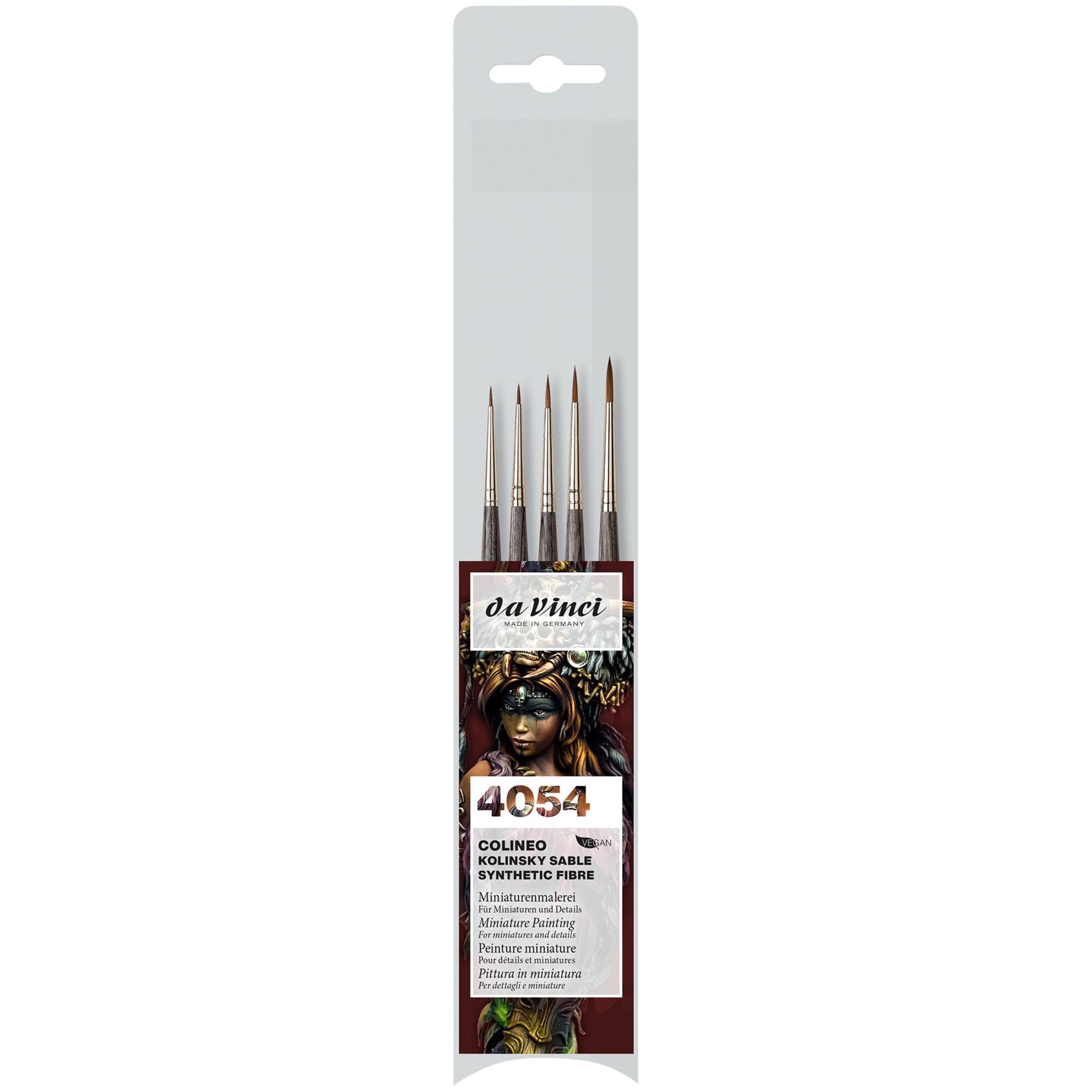da Vinci COLINEO Details & Miniatures Red Sable Synthetic Round Brush Set